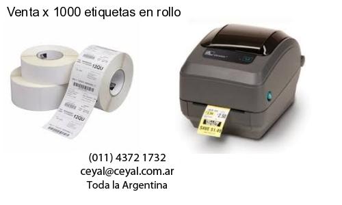 Venta x 1000 etiquetas en rollo