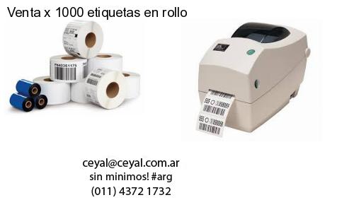Venta x 1000 etiquetas en rollo