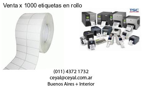 Venta x 1000 etiquetas en rollo