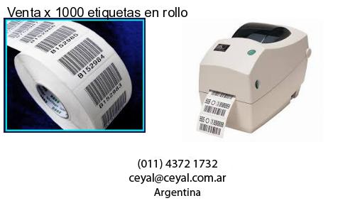 Venta x 1000 etiquetas en rollo