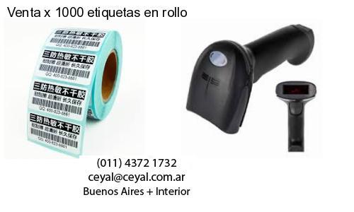 Venta x 1000 etiquetas en rollo