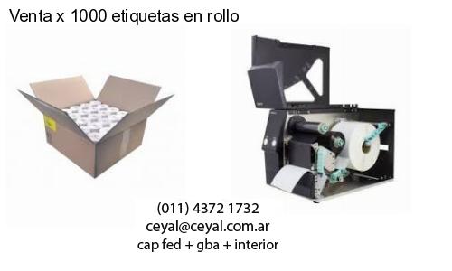 Venta x 1000 etiquetas en rollo