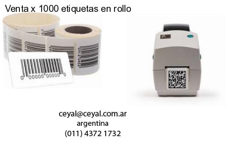 Venta x 1000 etiquetas en rollo