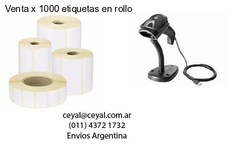 Venta x 1000 etiquetas en rollo