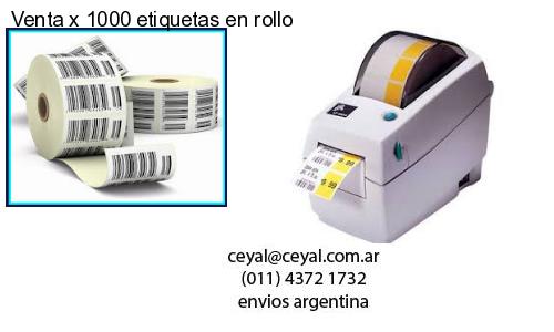 Venta x 1000 etiquetas en rollo
