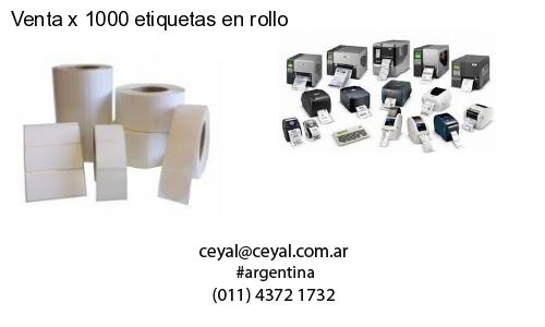 Venta x 1000 etiquetas en rollo