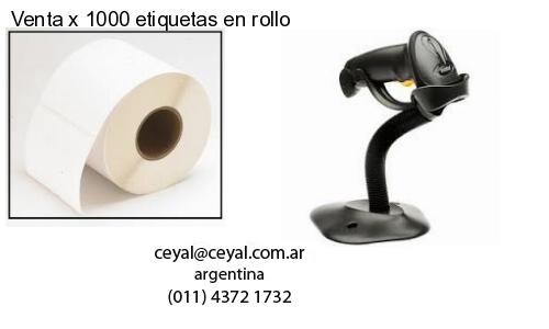 Venta x 1000 etiquetas en rollo