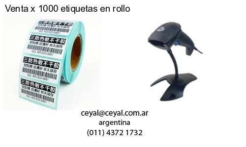 Venta x 1000 etiquetas en rollo