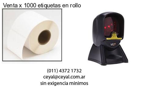 Venta x 1000 etiquetas en rollo