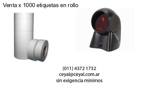 Venta x 1000 etiquetas en rollo