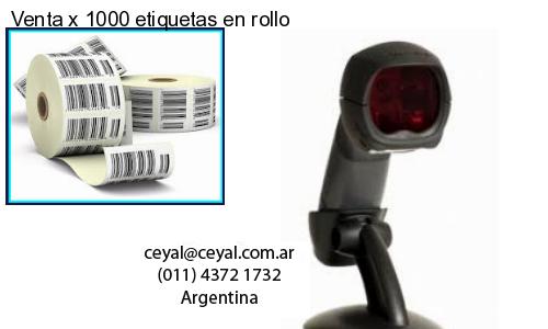 Venta x 1000 etiquetas en rollo