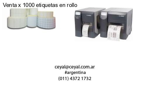 Venta x 1000 etiquetas en rollo
