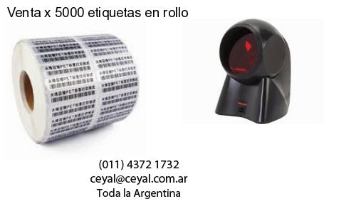 Venta x 5000 etiquetas en rollo