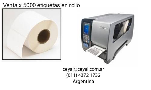 Venta x 5000 etiquetas en rollo