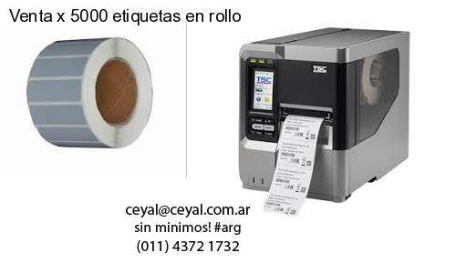 Venta x 5000 etiquetas en rollo