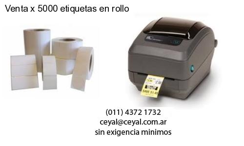 Venta x 5000 etiquetas en rollo