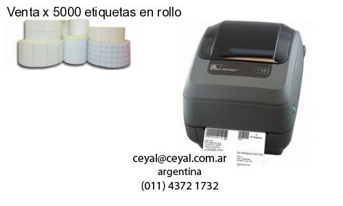 Venta x 5000 etiquetas en rollo