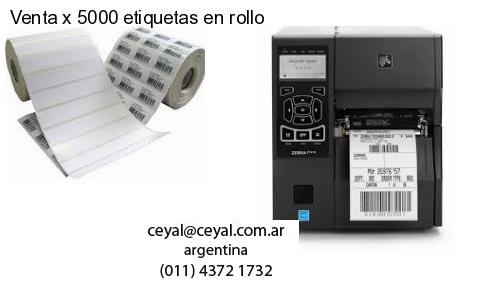 Venta x 5000 etiquetas en rollo