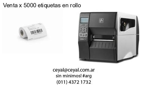 Venta x 5000 etiquetas en rollo
