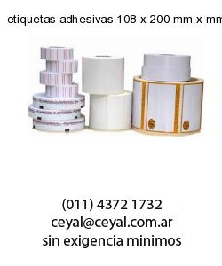 etiquetas adhesivas 108 x 200 mm x mm