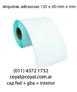 etiquetas adhesivas 123 x 60 mm x mm