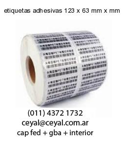 etiquetas adhesivas 123 x 63 mm x mm