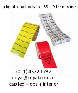 etiquetas adhesivas 165 x 94 mm x mm
