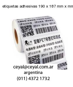 etiquetas adhesivas 190 x 187 mm x mm