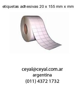 etiquetas adhesivas 20 x 155 mm x mm