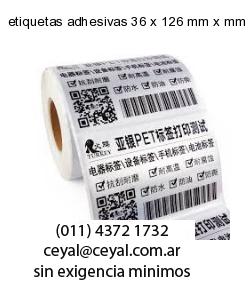 etiquetas adhesivas 36 x 126 mm x mm