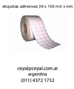 etiquetas adhesivas 38 x 106 mm x mm