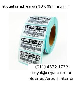 etiquetas adhesivas 38 x 99 mm x mm