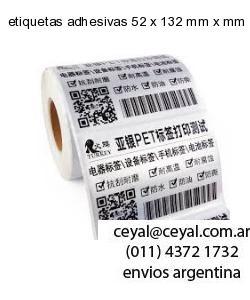 etiquetas adhesivas 52 x 132 mm x mm