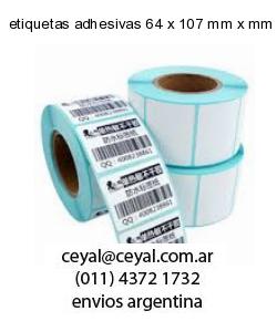 etiquetas adhesivas 64 x 107 mm x mm