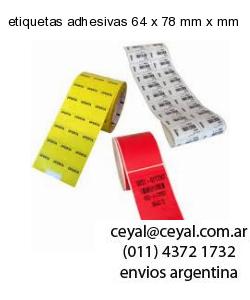 etiquetas adhesivas 64 x 78 mm x mm