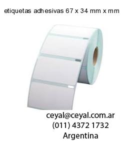 etiquetas adhesivas 67 x 34 mm x mm