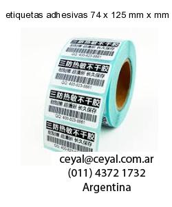 etiquetas adhesivas 74 x 125 mm x mm