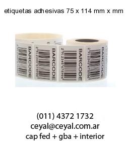 etiquetas adhesivas 75 x 114 mm x mm