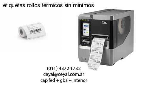 etiquetas rollos termicos sin minimos