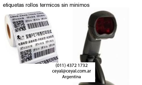 etiquetas rollos termicos sin minimos