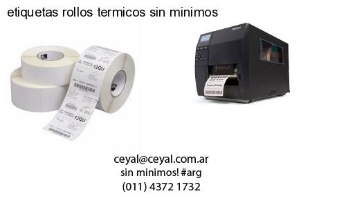 etiquetas rollos termicos sin minimos