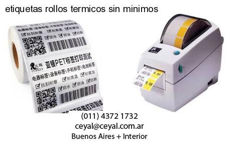 etiquetas rollos termicos sin minimos