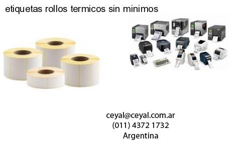 etiquetas rollos termicos sin minimos