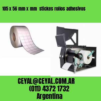 105 x 56 mm x mm  stickes rollos adhesivos