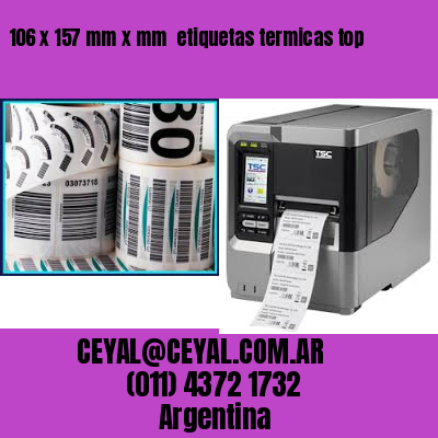 106 x 157 mm x mm  etiquetas termicas top