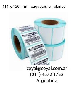 114 x 126  mm  etiquetas en blanco