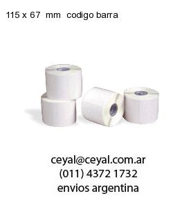 115 x 67  mm  codigo barra