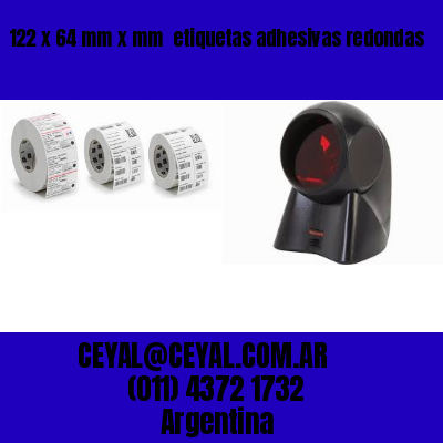 122 x 64 mm x mm  etiquetas adhesivas redondas