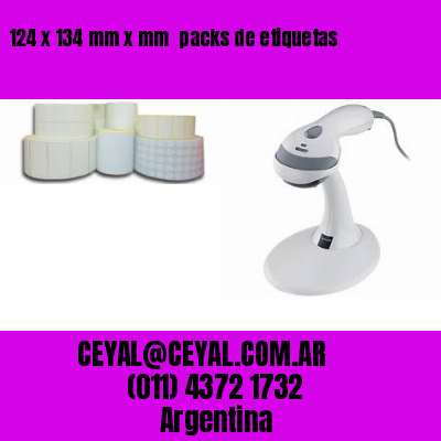 124 x 134 mm x mm  packs de etiquetas