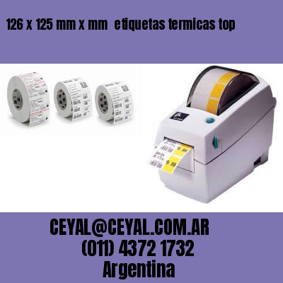 126 x 125 mm x mm  etiquetas termicas top